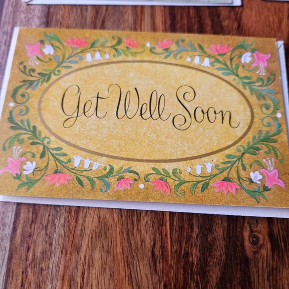Vintage 70s Mod Unused Clean Greeting Card Lot of 10 Get Well Soon Sickness - Picture 4 of 6
